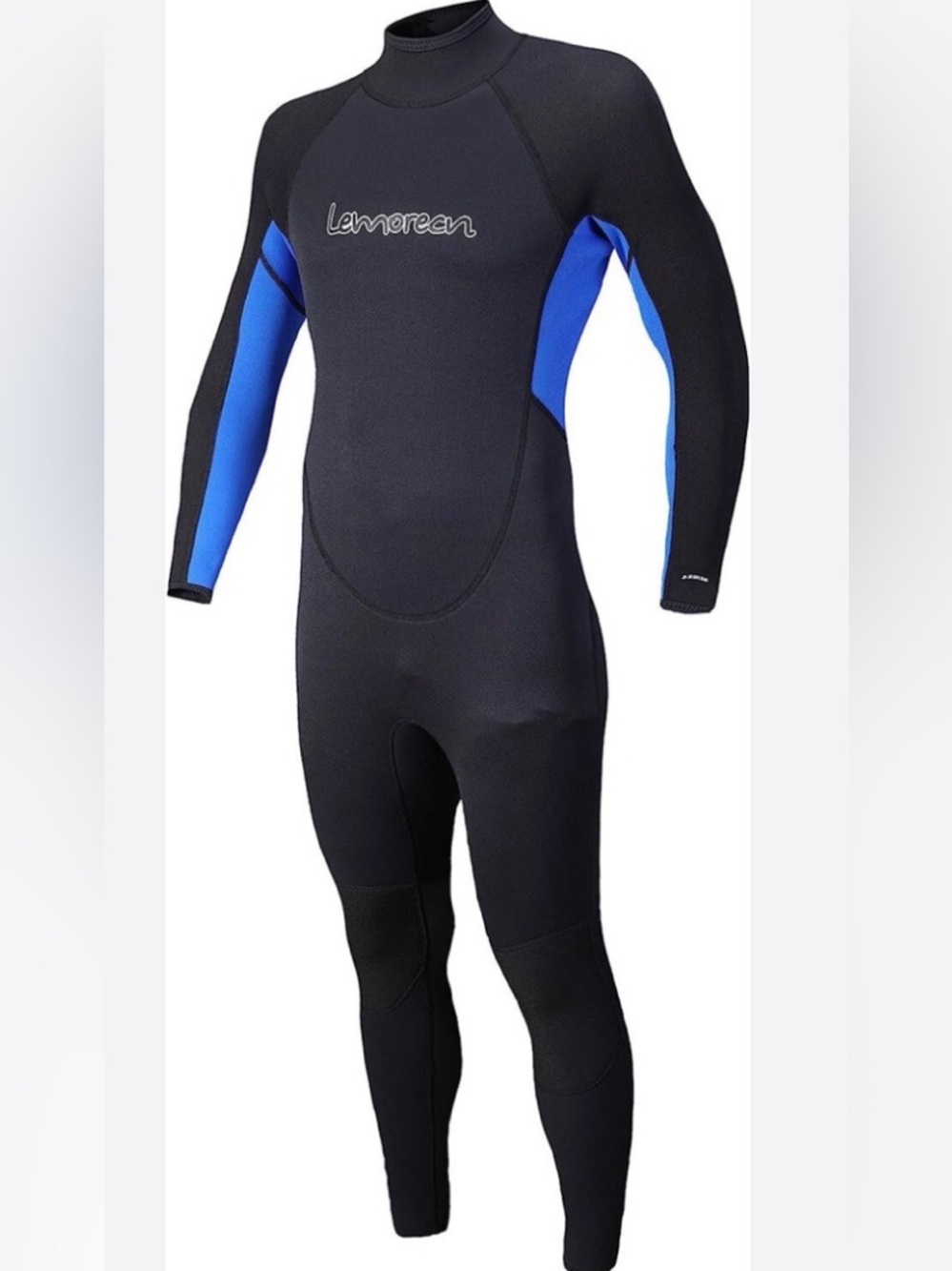 Lemorecn Black & Royal Blue Full Wetsuit Neoprene 3:2 MM EUC